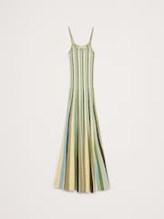 Banana Republic Green Sculpted Stripe Maxi Dress - Image 4 of 4