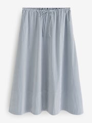 Raya azul - Falda larga de popelina de Banana Republic - Imagen 2 de 6