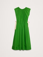 Зеленый - Banana Republic Oversized Cotton Poplin Tie-Waist Maxi Dress - Image 4 of 4