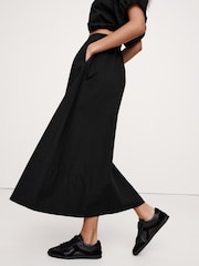 Banana Republic Black Poplin Maxi Skirt - Image 3 of 8