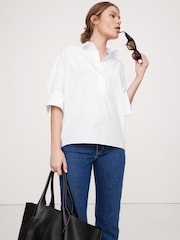 Banana Republic White The Oversized Popover Top - Image 1 of 2