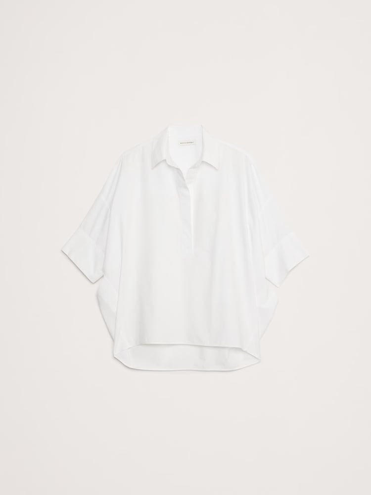 Banana Republic White The Oversized Popover Top - Image 2 of 2