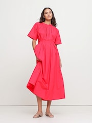 Banana Republic Pink Poplin Tie-Back Maxi Dress - Image 3 of 5