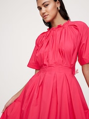 Banana Republic Pink Poplin Tie-Back Maxi Dress - Image 4 of 5