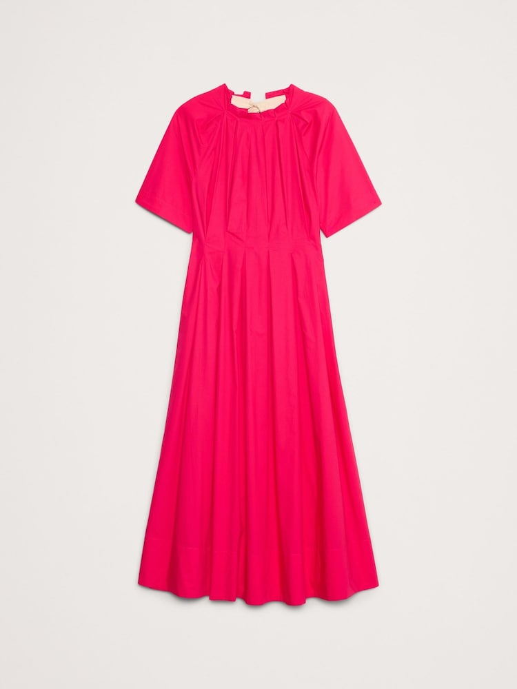 Banana Republic Pink Poplin Tie-Back Maxi Dress - Image 5 of 5