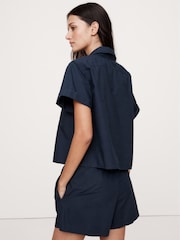 Banana Republic Navy Blue The Oversized Popover Top - Image 2 of 3