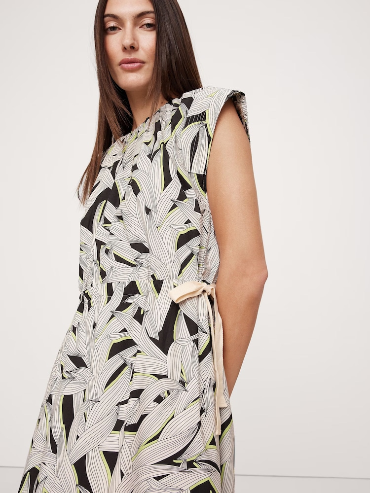 Banana Republic White Oversized Cotton Poplin Tie-Waist Maxi Dress - Image 3 of 6