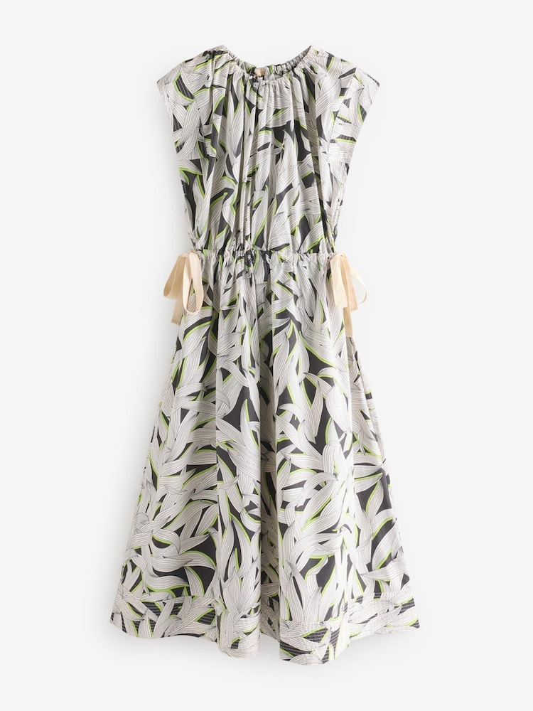 Banana Republic White Oversized Cotton Poplin Tie-Waist Maxi Dress - Image 4 of 6