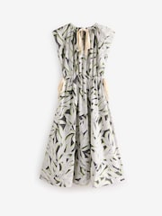 Banana Republic White Poplin Tie-Waist Maxi Dress - Image 5 of 6