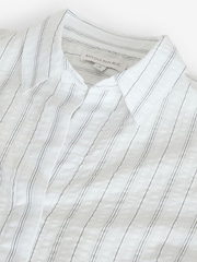 Banana Republic White Stripe The Oversized Popover Top - Image 6 of 7