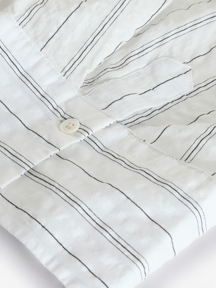 Banana Republic White Stripe The Oversized Popover Top - Image 7 of 7