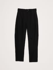 Banana Republic Black High-Rise Barrel Tencel Linen Trousers - Image 4 of 4