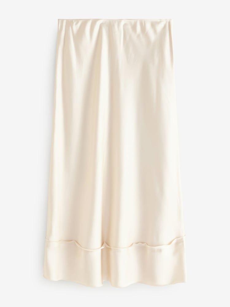 Crème - Banana Republic satijnen midirok - Image 2 of 5