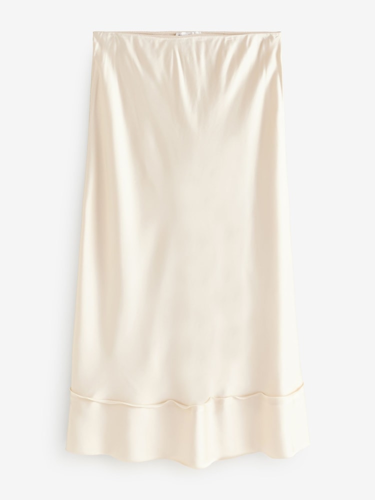 Crème - Banana Republic satijnen midirok - Image 3 of 5