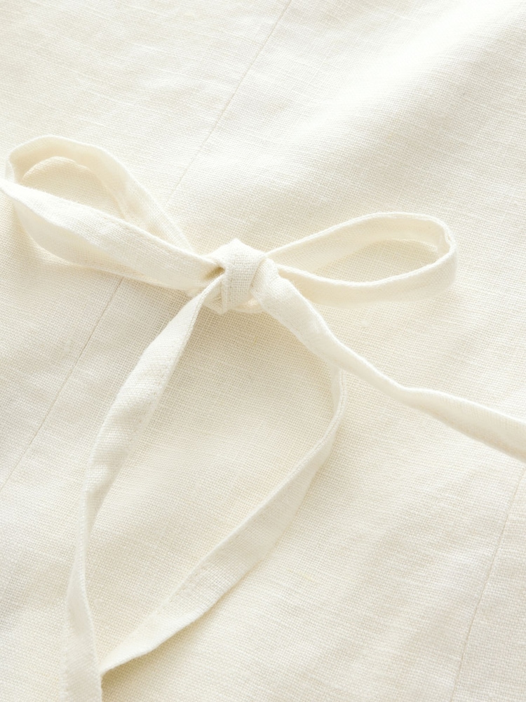 Banana Republic Cream 100% Linen Square-Neck Longline Waistcoat - Image 7 of 7