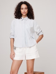 Banana Republic Oversize-Chambray-Hemd mit seitlichem Schlitz - Bild 1 von 4