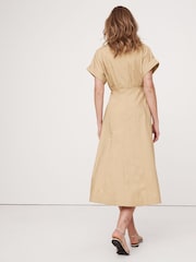 Banana Republic Beige Poplin Shirt Dress - Image 2 of 4