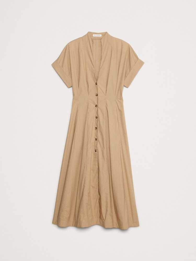 Banana Republic Beige Poplin Shirt Dress - Image 4 of 4