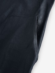 Banana Republic Black 100% Linen Short Sleeve Dress - Image 4 of 5
