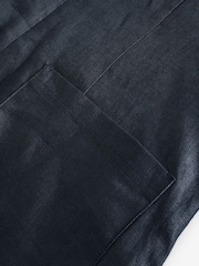 Banana Republic Black 100% Linen Short Sleeve Dress - Image 5 of 5