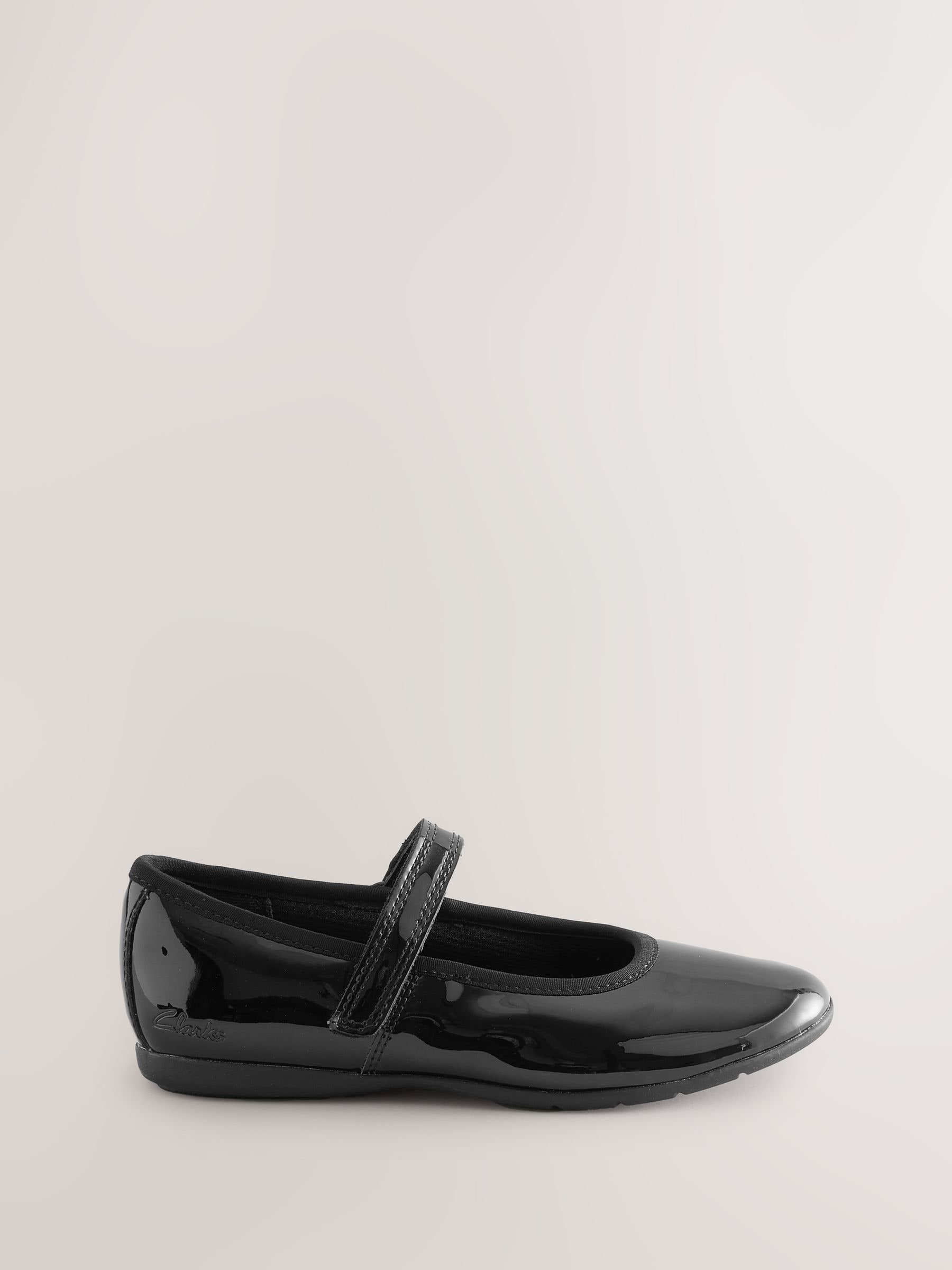 Clarks Women's Black Patent Standard Fit (F) Dance Wish Mary-Jane Shoes - Image 1