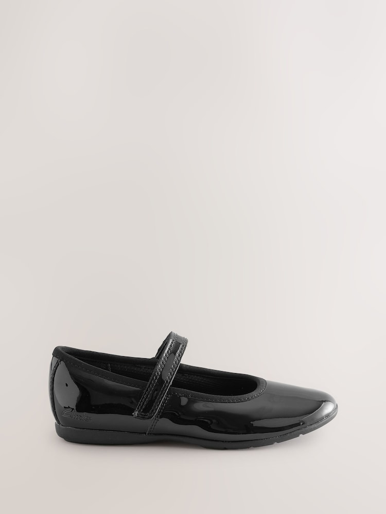 Clarks Black Patent Standard Fit (F) Dance Wish Mary-Jane Shoes - Image 1 of 6