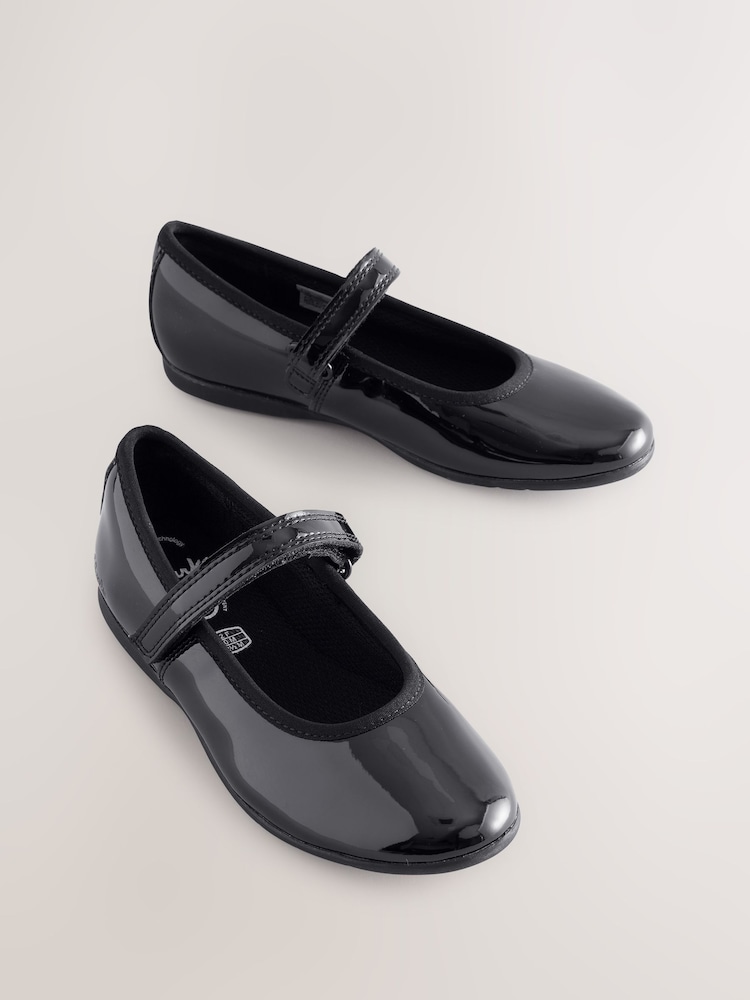 Clarks Black Patent Standard Fit (F) Dance Wish Mary-Jane Shoes - Image 2 of 6