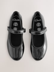 Clarks Black Patent Standard Fit (F) Dance Wish Mary-Jane Shoes - Image 3 of 6
