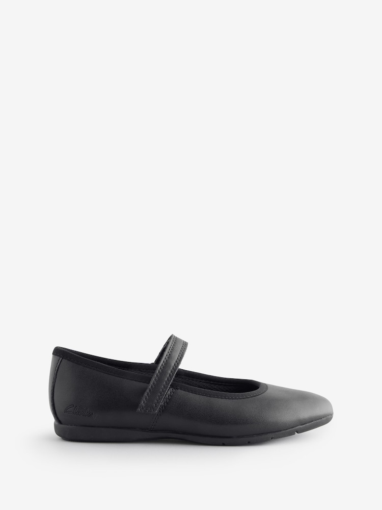 Schwarzes Leder - Clarks Dance Wish Mary-Jane Shoes - Bild 2 von 6