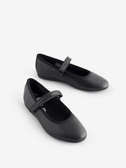 Clarks Black Leather Wide Fit (G) Dance Wish Mary-Jane Shoes - Image 2 of 6