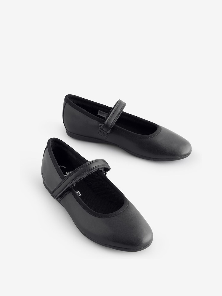 Clarks Black Leather Wide Fit (G) Dance Wish Mary-Jane Shoes - Image 2 of 6