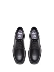 Clarks Black Leather Wide Fit (G) Older Girls Eris Pure Brogues - Image 1 of 6