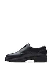Clarks Black Leather Wide Fit (G) Older Girls Eris Pure Brogues - Image 3 of 6