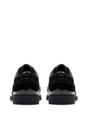 Clarks Black Patent Standard Fit (F) Older Girls Tapa Pure Leather Brogues - Image 5 of 6