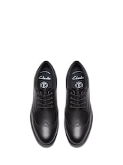 Schwarzes Leder - Clarks Older Girls Tapa Pure Leather Brogues - Bild 5 von 6