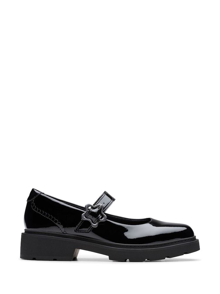 Clarks Black Patent Standard Fit (F) Eris Mary Jane Shoes - Image 1 of 6 Clarks Black Patent Standard Fit (F) Eris Mary Jane Shoes - Image 1 of 6