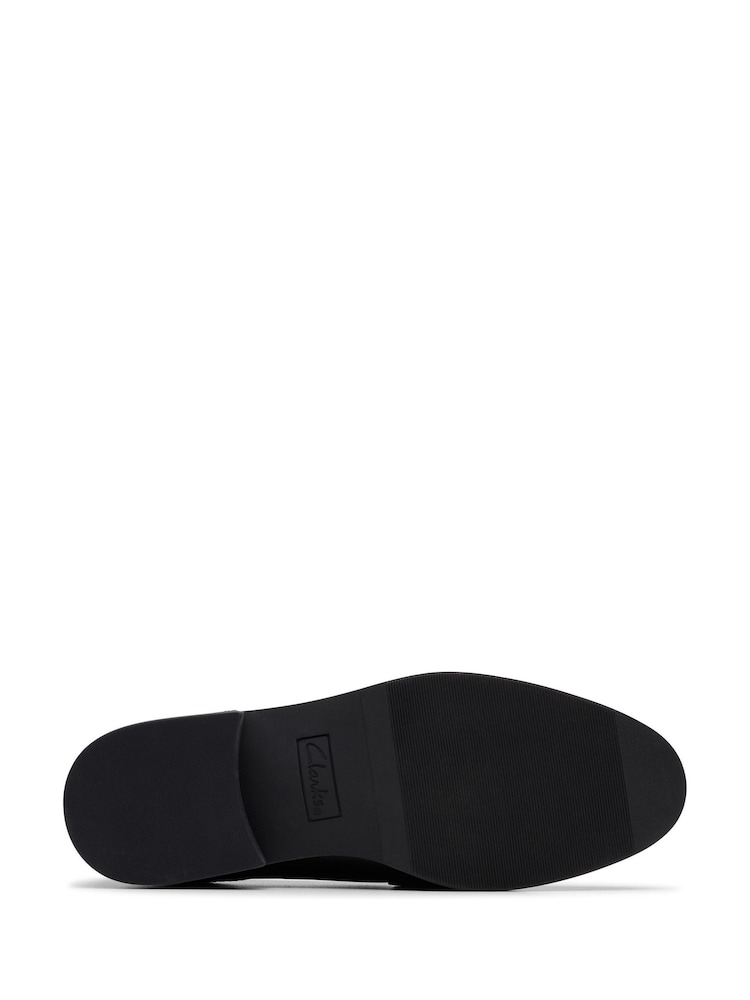 Schwarzes Leder - Clarks Older Girls Tappa Edge Loafers - Bild 6 von 6