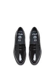 Clarks Black Patent Standard Fit (F) Older Girls Tappa Edge Loafers - Image 4 of 6