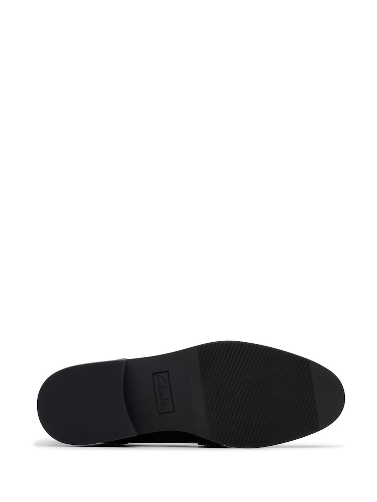 Clarks Black Patent Standard Fit (F) Older Girls Tappa Edge Loafers - Image 6 of 6