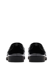 Charol negro - Clarks Older Girls Tappa Edge Loafers - Imagen 5 de 6