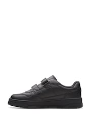 Clarks Black Leather Younger Boys Canyon Sky Trainers - Image 2 of 6