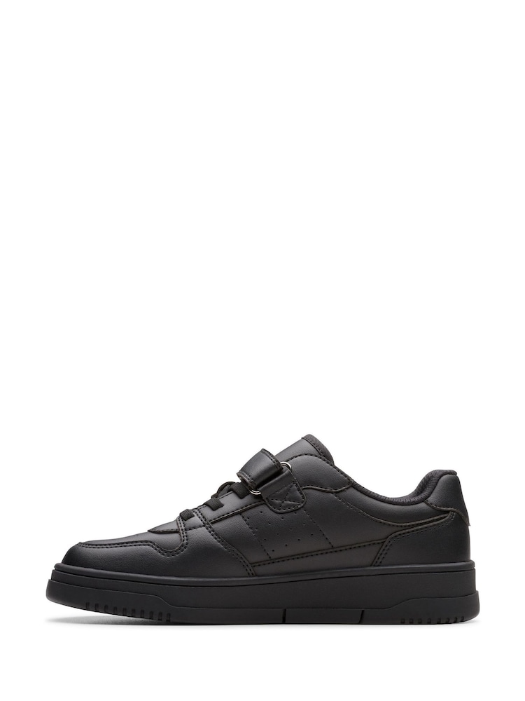 Clarks Black Leather Younger Boys Canyon Way Trainers - Image 2 of 6 Clarks Black Leather Younger Boys Canyon Way Trainers - Image 2 of 6