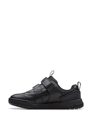 Clarks Black Standard Fit (F) Younger Boys Laser Cross Trainers - Image 2 of 6
