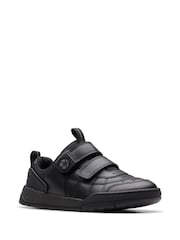 Clarks Black Standard Fit (F) Younger Boys Laser Cross Trainers - Image 3 of 6