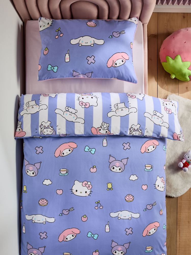 Lilac Hello Kitty and Friends Duvet Cover and Pillowcase Set - Image 4 of 4 Lilac Hello Kitty and Friends Duvet Cover and Pillowcase Set - Image 4 of 4