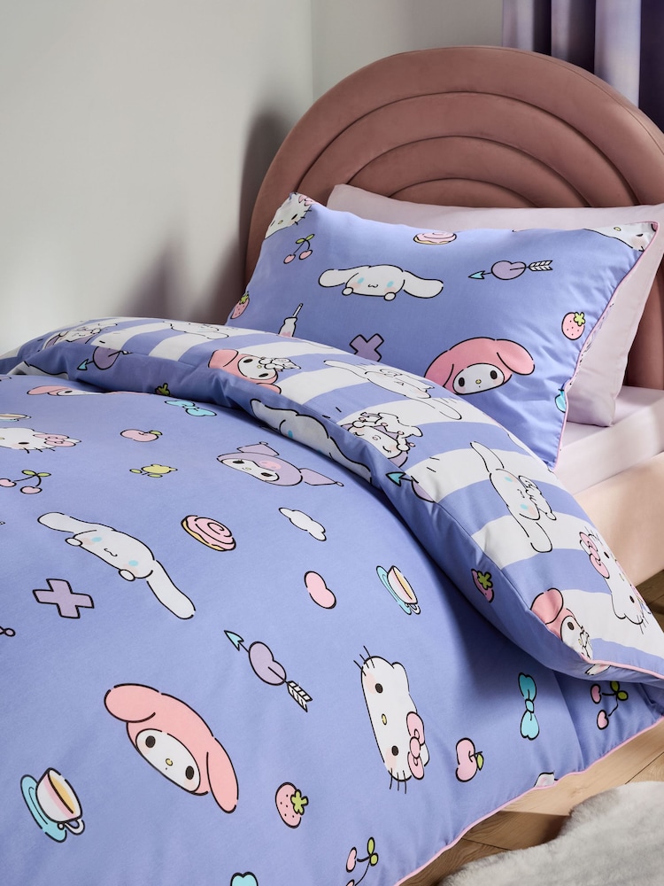 Lilac Hello Kitty and Friends Duvet Cover and Pillowcase Set - Image 6 of 6 Lilac Hello Kitty and Friends Duvet Cover and Pillowcase Set - Image 6 of 6