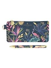 Sara Miller Blue Savannah Pencil Case and Pen Set - Image 1 of 5