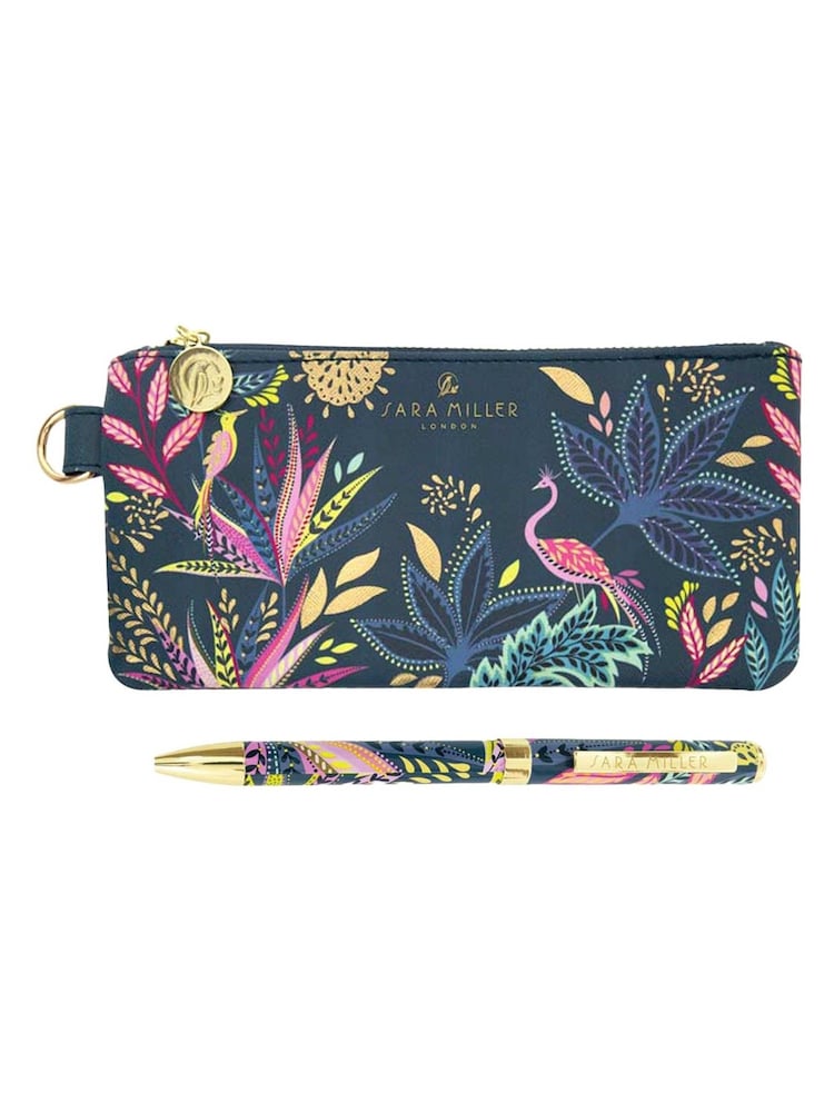 Sara Miller Blue Savannah Pencil Case and Pen Set - Image 1 of 5