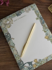 William Morris Gold Golden Lily Listpad and Laser Cut Metal Bookmark - Image 2 of 6
