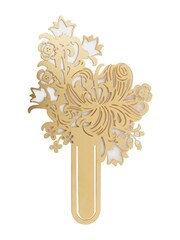 William Morris Gold Golden Lily Listpad and Laser Cut Metal Bookmark - Image 5 of 6